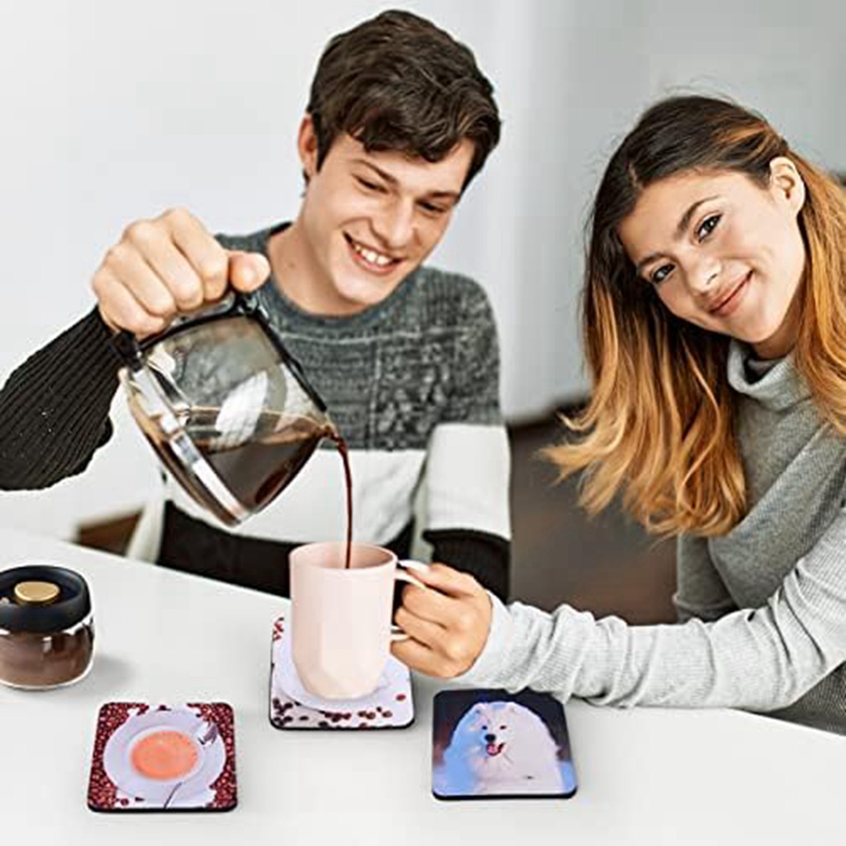 40 قطعة من حاملات الأكواب المر - مراجعة Coaster Sublimation Blank وسعره